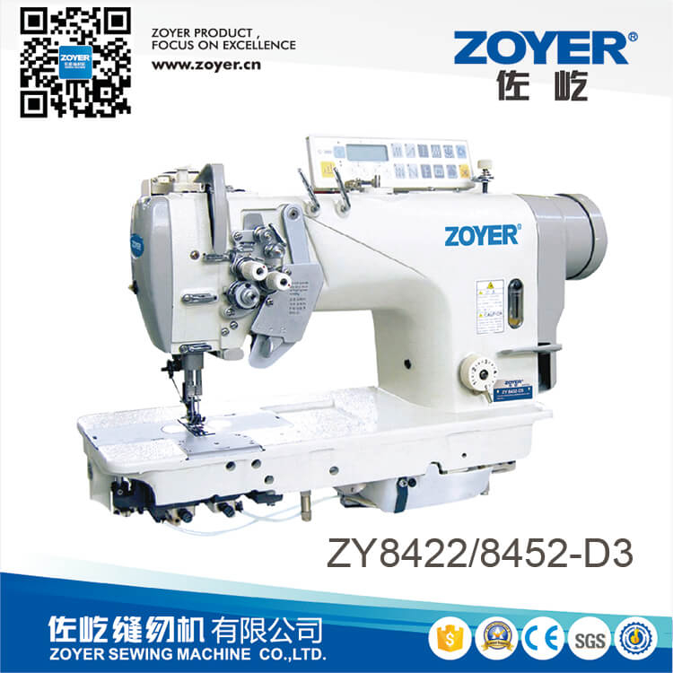 ZY8422/8452-D3 double needle mirco-oil auto trimmer lockstitch 