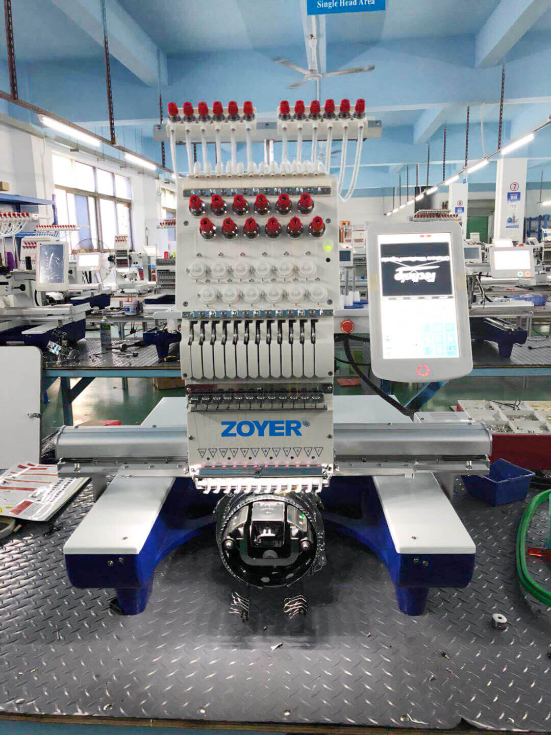 ZY-EM1201 single head 12 needle Embroidery machine 